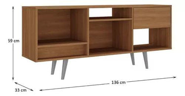 Rack Bajo Para Tv Con Cajón Hasta 42